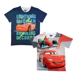 Disney by Wear Your Mind Boys Multicoloured Pack of 2 Printed Round Neck T-shirt-picture-5
