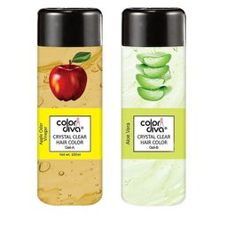 Adbeni Color Diva 2Pc Crystal Clear Amonia Free Gel Hair Color Apple & Aloe Vera 200ml-2