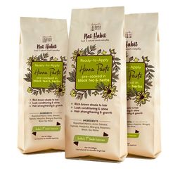 Nat Habit Set Of 3 Ready-To-Apply Henna Paste - 100% Natural - Soaked In Black Tea  Herbs 220 g Each - Dark Brown-40