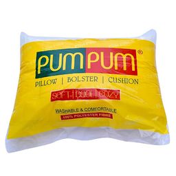 Pum Pum Unisex White Soft Hollow Fiber Bolster Cushions-18