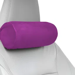 Pum Pum Purple Fibre Filled Ultra Soft Car Bolster Headrest Pillow-18
