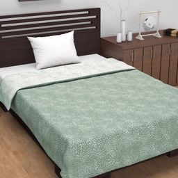 Divine Casa Grey & White Floral Microfiber Reversible AC Room 120 GSM Single Bed Dohar-image-77
