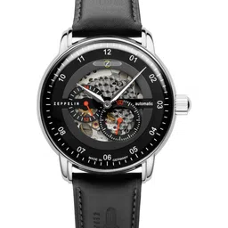 ZEPPELIN Men Embellished Dial & Leather Straps Analogue Automatic Watch 86642-23