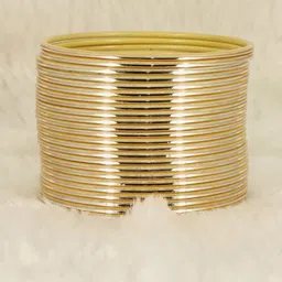 ZULKA Set of 48 Simple Plain Glossy Finished Metal Bangles image 3