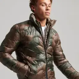 Vintage Non Hooded Mid Layer Slim Fit Puffer Jacket-image-30