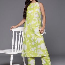 Varanga Floral Printed Sleeveless Tunic With Trousers-picture-15