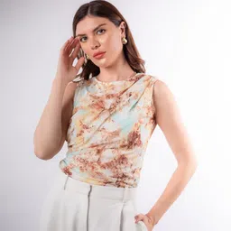 Stylecast X Hersheinbox Abstract Print Ruched Bodysuit image 1