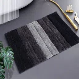 LUXEHOME INTERNATIONAL Black & Grey 2 Pieces Striped Anti-Skid Doormats-picture-41