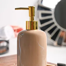 MARKET99 Beige Marble Pattern Soap Dispenser 300 ml-image-2