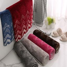 Kuber Industries Grey & Beige Geometric Extra Soft Bath Rug-image-3