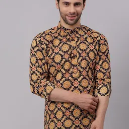 NEUDIS Men Floral Printed Cotton Kurta-picture-52