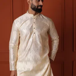 Lightpole Men Thread Work Handloom Kurta image 3