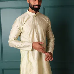 Lightpole Men Thread Work Handloom Kurta image 2