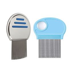 Alexvyan Set Of 2 Metal Teeth Magnifier Lens Nit & Egg Head Lice Comb-20