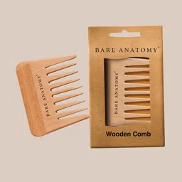 Bare Anatomy Anti-Static Wooden Comb For Natural Volume & Detangle-32