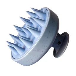 XO CURLS Biodegradable & Eco-Friendly Gentle Shampoo Brush for Clean Scalp - Blue image 2