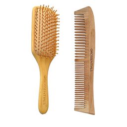 OROSSENTIALS Set Of 2 Neem Wood Hair Brushes-84