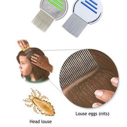 Alexvyan Set Of 2 Metal Teeth Magnifier Lens Nit & Egg Head Lice Comb image 2