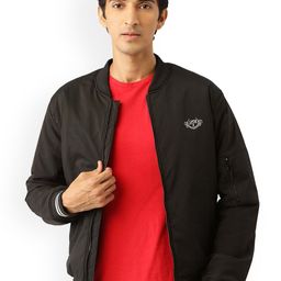 Leather Retail Men Black Checked Lightweight Varsity Jacket-image-27