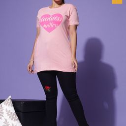 9shines Label Pack Of 2 Graphic Printed Cotton Longline Lounge T-shirts-picture-48