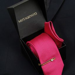 MUTAQINOTI Mens Woven Design Silk Accessory Gift Set-39