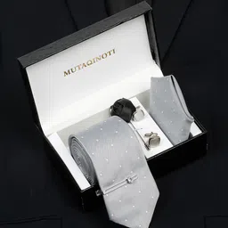 MUTAQINOTI Silk Necktie Accessory Gift Set-43