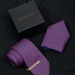 MUTAQINOTI Silk Necktie Accessory Gift Set-23