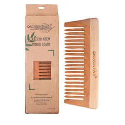 OROSSENTIALS Set Of 2 Handle & Entangle Neem Wooden Combs-12