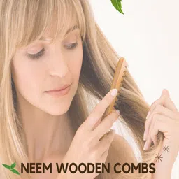 OROSSENTIALS Set Of 2 Handle & Entangle Neem Wooden Combs image 2
