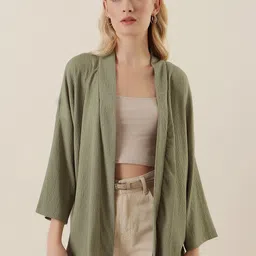 BIGDART Self Design Open Front Shrug image 1