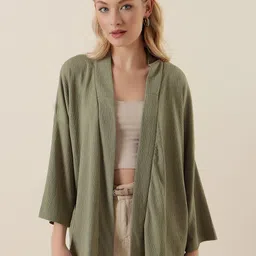 BIGDART Self Design Open Front Shrug image 5