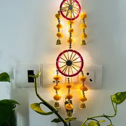BS AMOR Yellow & Pink Dream Catcher Metal Wall Hanging Decor-image-34