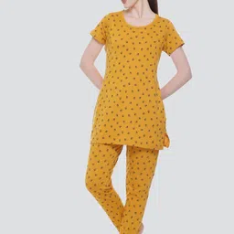 ELPIDA Floral Printed Round Neck T-Shirt & Pyjama-image-41