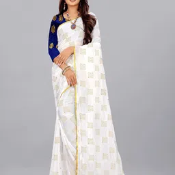 Aardiva Ethnic Motifs Zari Pure Chiffon Saree-picture-13
