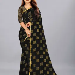 Aardiva Ethnic Motifs Zari Pure Chiffon Saree-picture-52