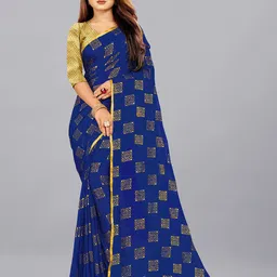 Aardiva Ethnic Motifs Zari Pure Chiffon Saree-picture-44