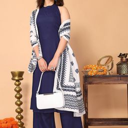 ODETTE Regular Kurta with Trousers & Dupatta-image-3