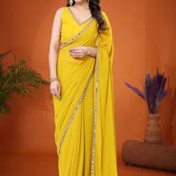 FABMORA Sequinned Pure Georgette Saree-picture-44
