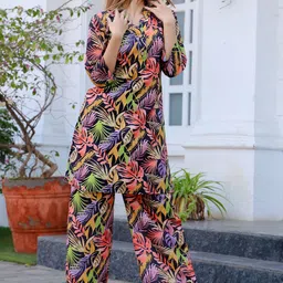 ODETTE Tropical Printed Tunic With Palazzo Co-Ords-image-94