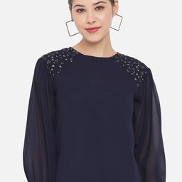 ALL WAYS YOU Round Neck Puffed Sleeves Top-image-35