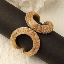 DressBerry Gold-Toned Gold-Plated Cuff Bracelet-19