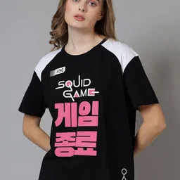 Free Authority Women Typography Printed Round Neck Cotton T-shirt-image-87