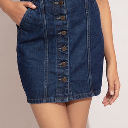 20Dresses Women Navy Blue Short Denim Skirt-42