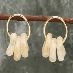 SOHI Women Gold-Plated Contemporary Hoop Earrings-38