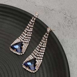 SOHI Women Blue Contemporary Drop Earrings-image-26