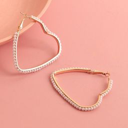 SOHI Gold-Toned & Gold Plated Contemporary Hoop Earrings-picture-30