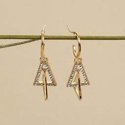 SOHI Gold-Plated Contemporary Hoop Earrings-31