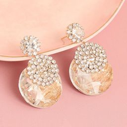 SOHI Gold Plated Contemporary Drop Earrings-21