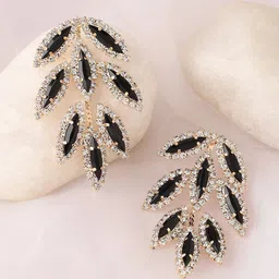 SOHI Gold Plated Contemporary Studs Earrings-52