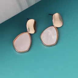 SOHI Gold Plated Contemporary Drop Earring-picture-45
